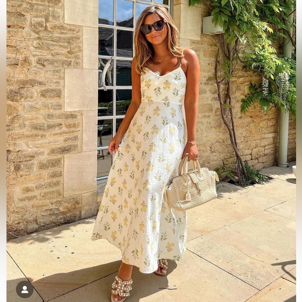 Zara printed midi dress